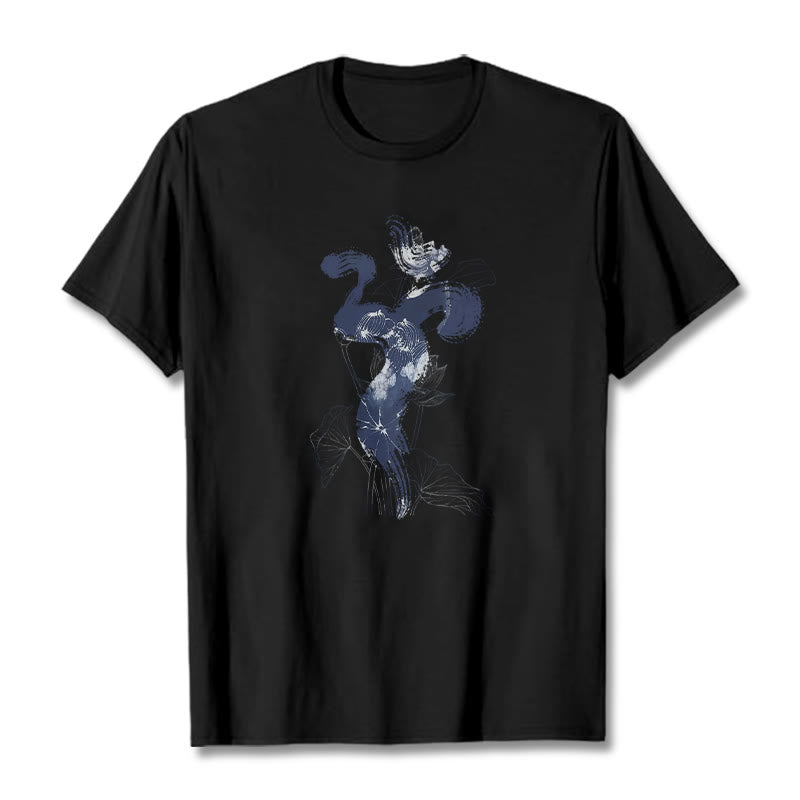 OM Lotus Flower Background Cotton Tee T-shirt