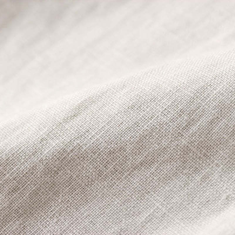 Commute Solid Color Drawstring 7-8 Length Cotton Linen Women's Wide Leg Pants With Pockets