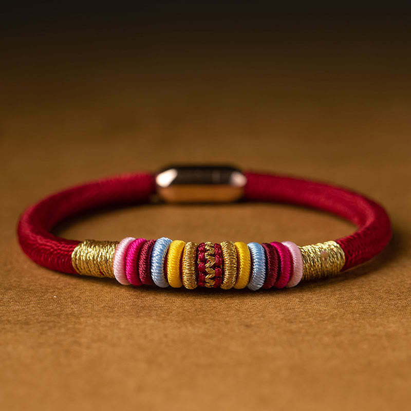 Tibetan Handmade King Kong Knot Protection Magnetic Buckle Braided Bracelet