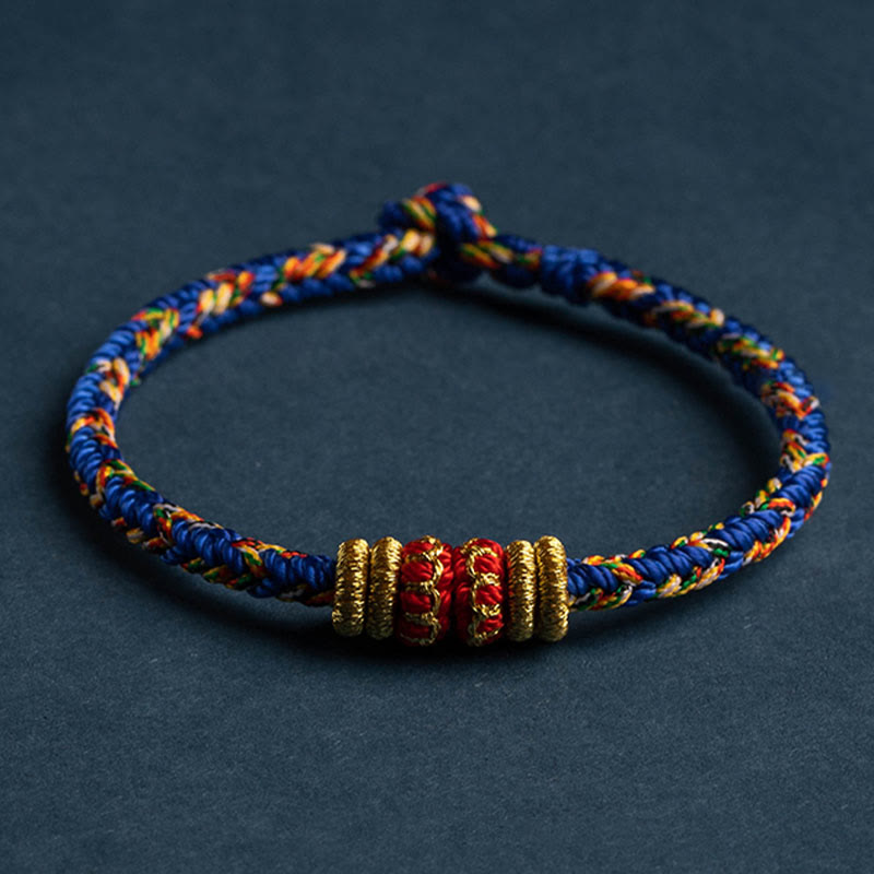 Tibet Handmade Chinese Zodiac Natal mystic zen Luck Strength Braided String Bracelet