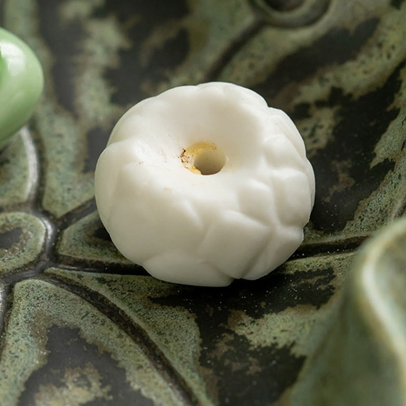 Leaf Meditation Frog Pattern Healing Ceramic Incense Burner Decoration