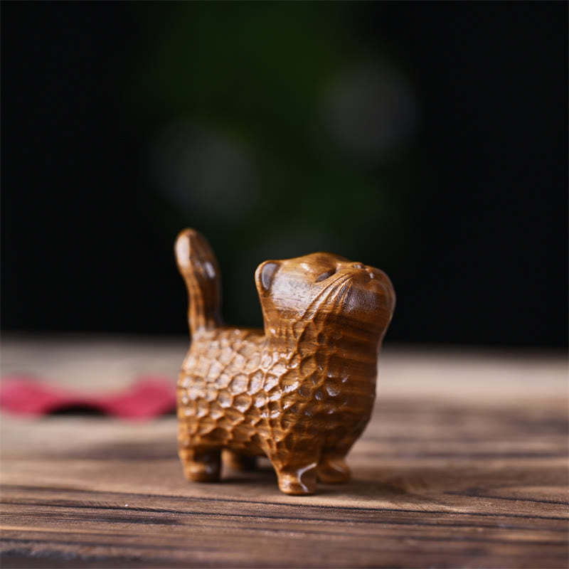 Sandalwood Thuja Sutchuenensis Green Sandalwood Mini Cute Cat Protection Home Decoration