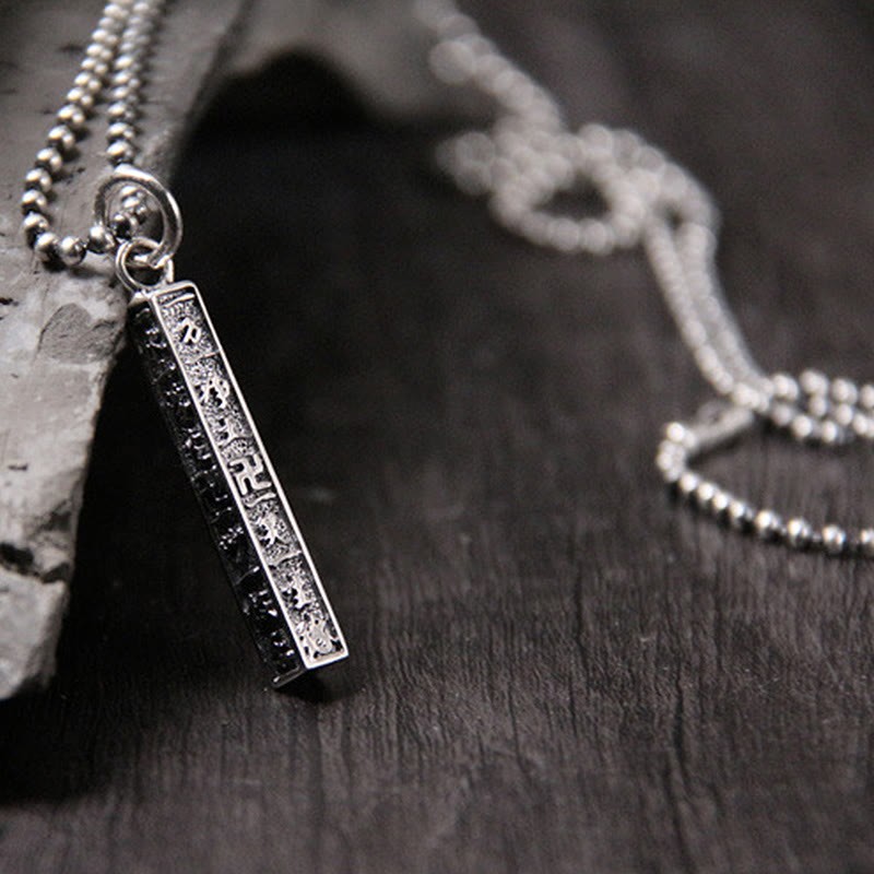 925 Sterling Silver Tibetan Om Mani Padme Hum mystic zen Swastika Symbol Wisdom Necklace Pendant