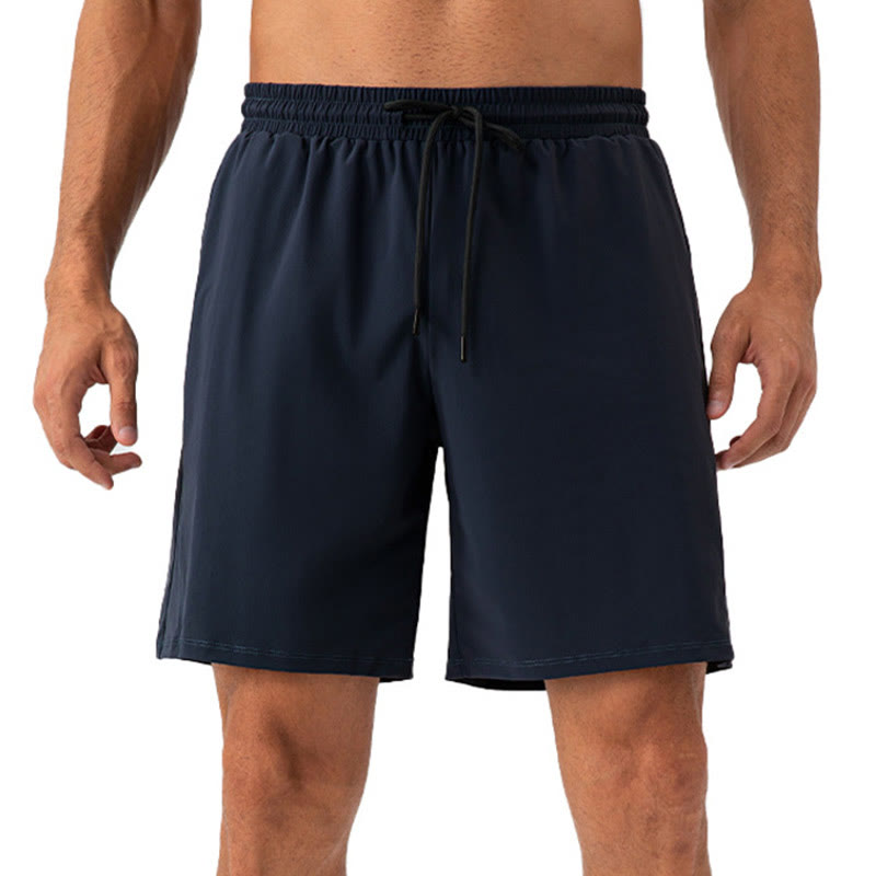 Men's Casual Breathable Loose Nylon Quick Dry Sports Shorts With Pockets