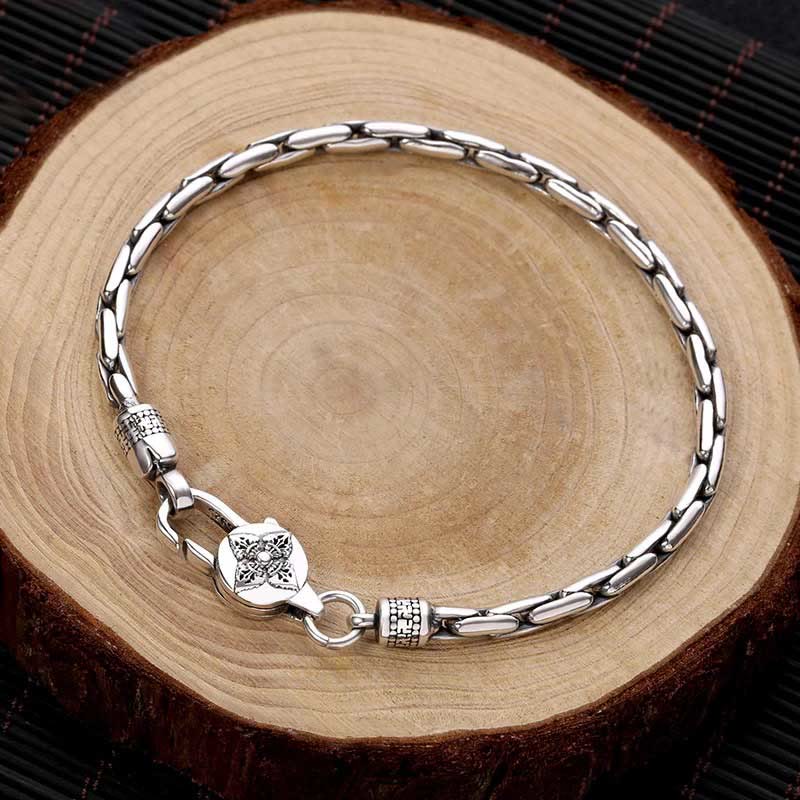 Tibetan Double Dorje Om Mani Padme Hum mystic zen Swastika Vajra Strength Bracelet