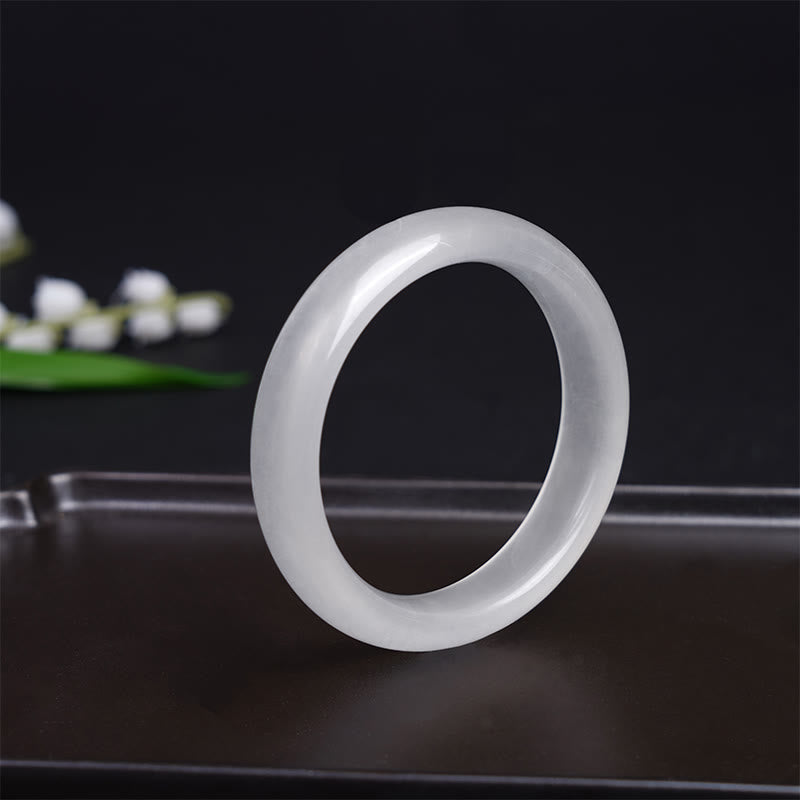 Natural Golden Silk Jade Wealth Luck Bracelet Bangle