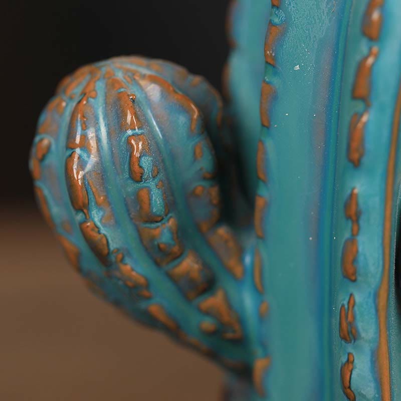 Cactus Ceramic Healing Backflow Smoke Fountain Incense Burner