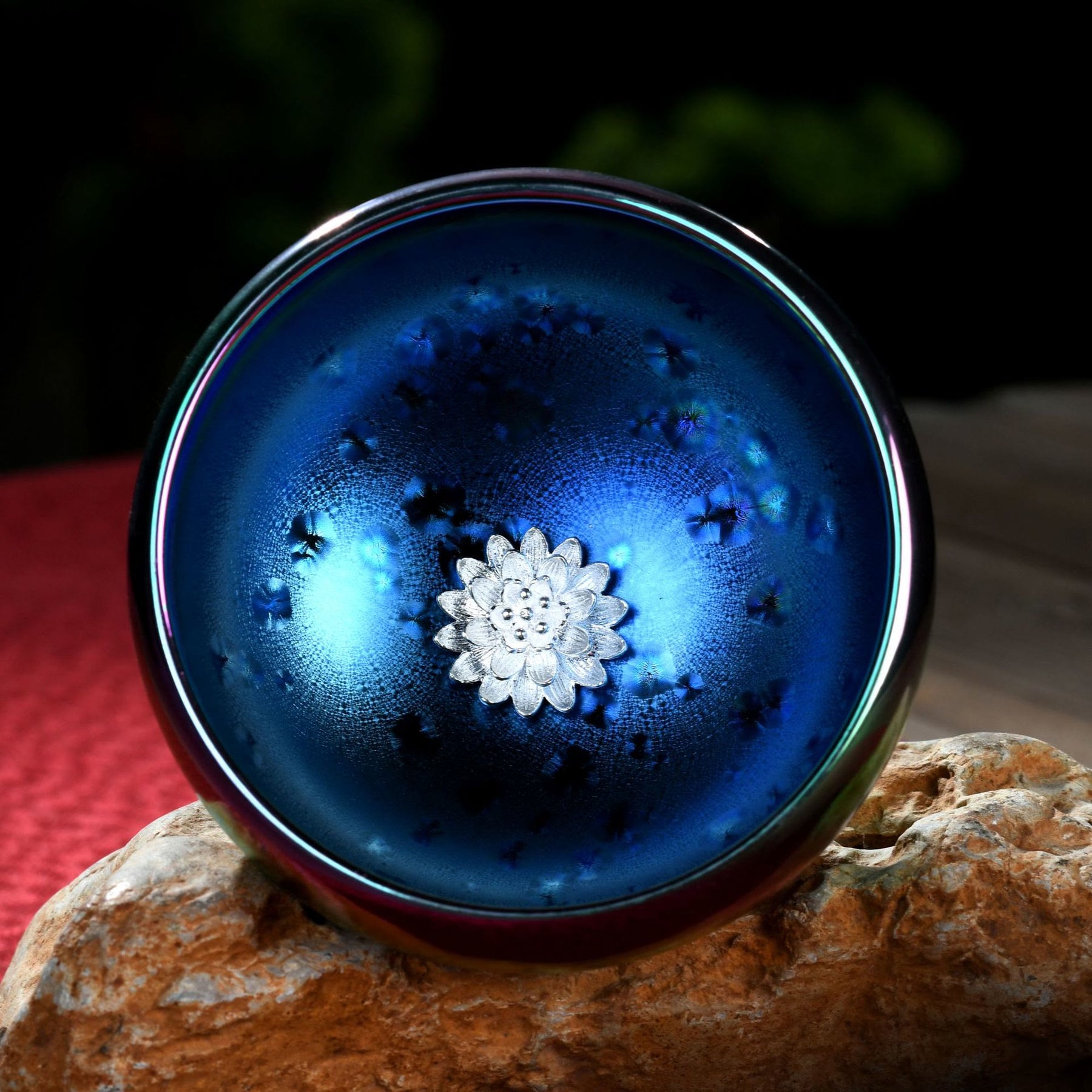 Lotus Dragon Phoenix Koi Fish Peacock Chinese Jianzhan Inlaid Kiln Change Ceramic Teacup Kung Fu Tea Cup