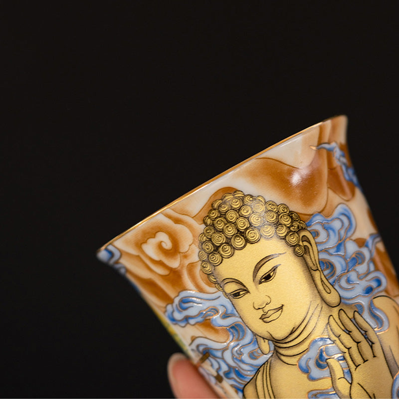Dunhuang Color Flying Apsaras Teacup Kung Fu Tea Cup