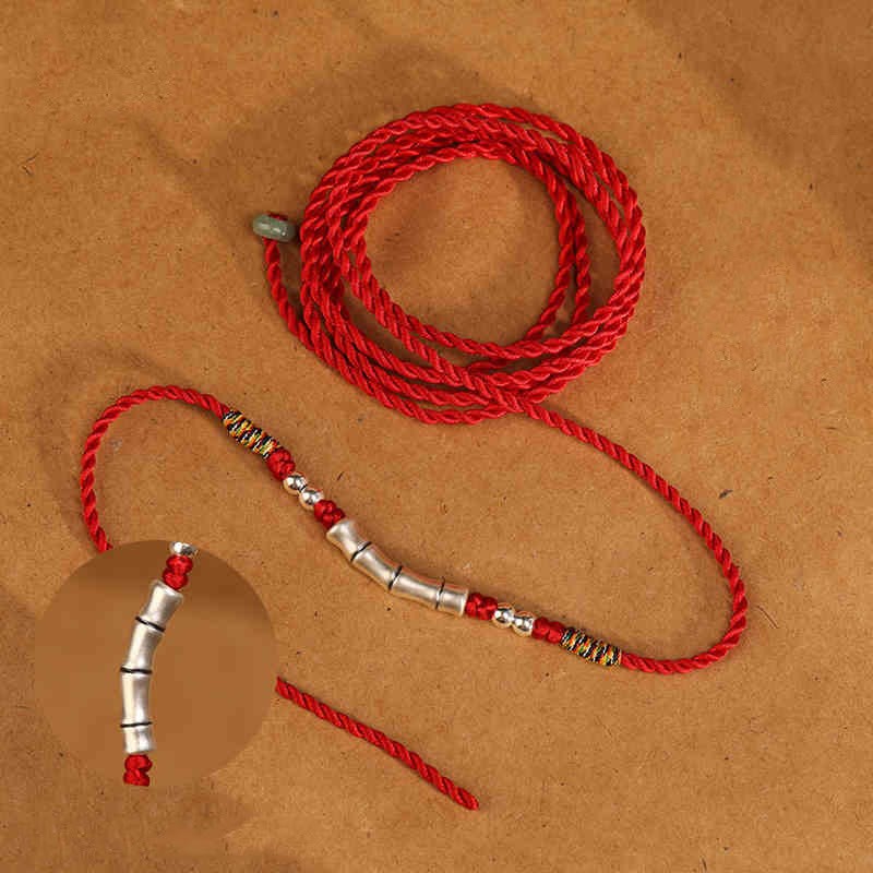 999 Sterling Silver Blessing Red String Belly Chain