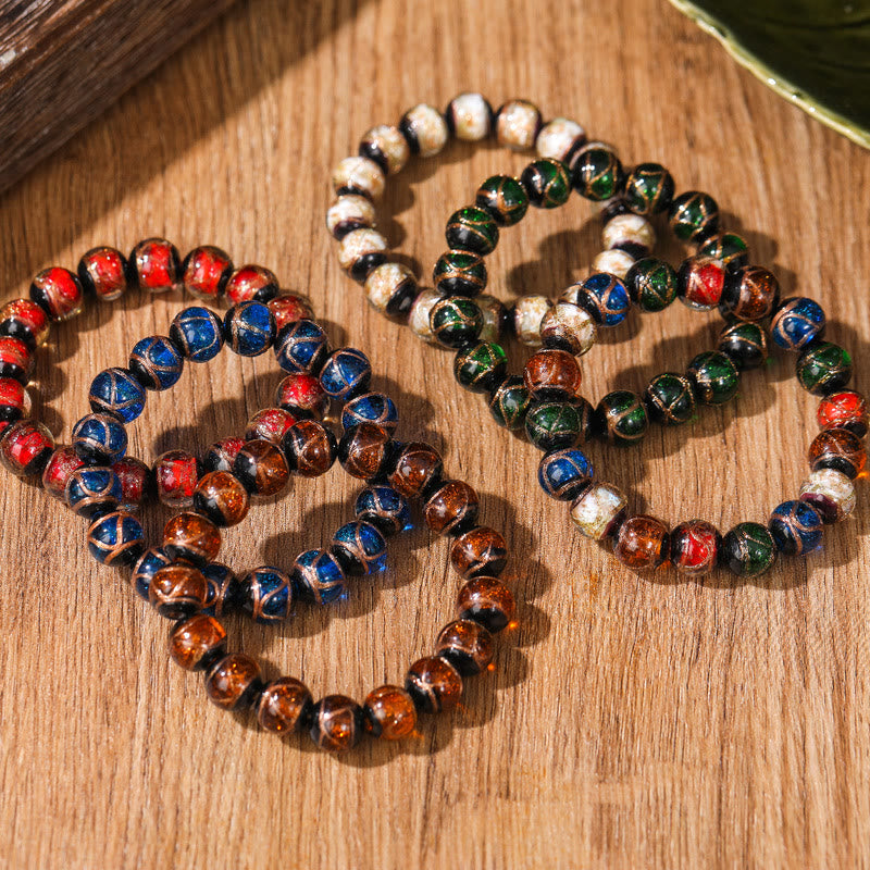Tibetan Classic Liuli Glass Bead Luck Wealth Bracelet (Extra 30% Off | USE CODE: FS30)