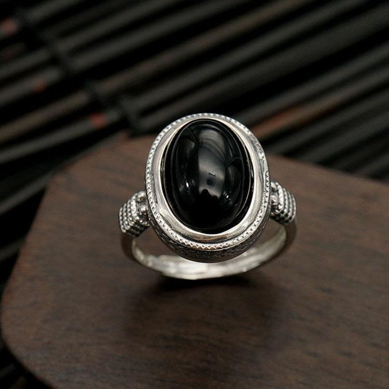 Natural Jade Prosperity Abundance Ring