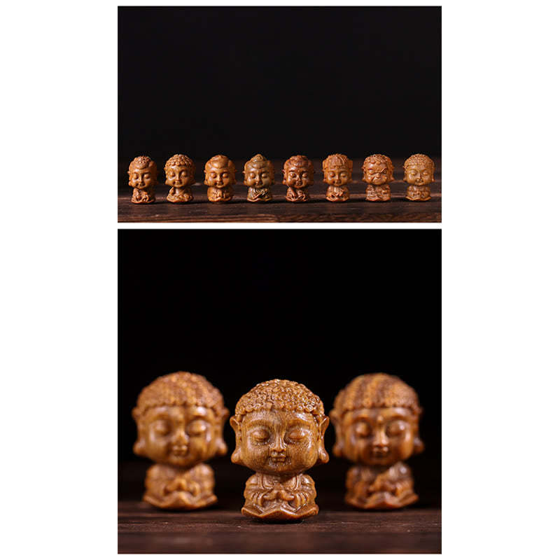 Chinese Zodiac Natal mystic zen Green Sandalwood Lotus Engraved Positive Home Decoration