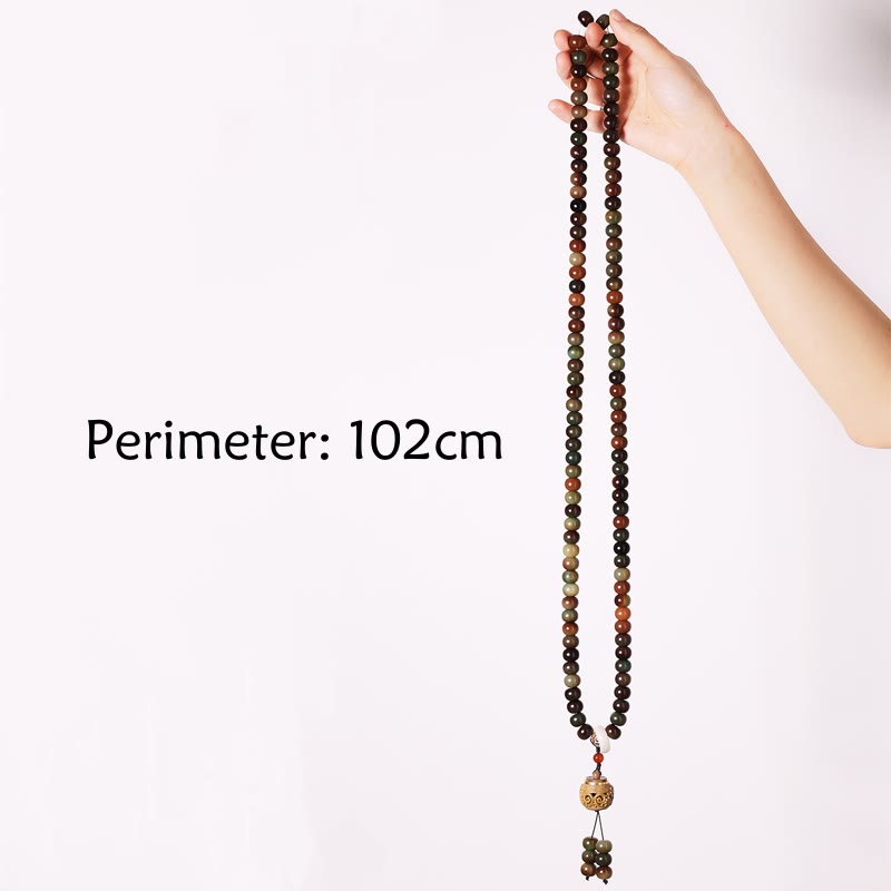 108 Mala Beads Dunhuang Color Bodhi Seed Dzi Bead Keep Away Evil Spirits Bracelet