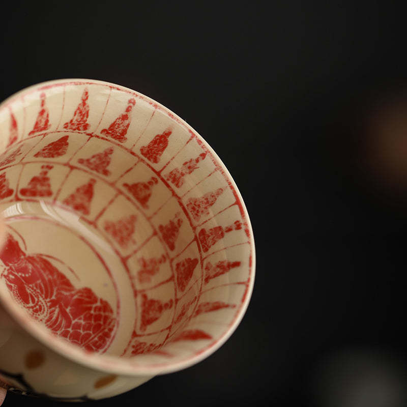 Dunhuang Color Thousand mystic zens Teacup Kung Fu Tea Cup 100ml