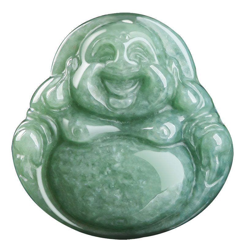 Laughing mystic zen Cyan Jade Success Necklace String Pendant