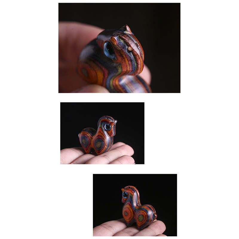 Small Leaf Red Sandalwood Green Sandalwood Lucky Mini Horse Protection Decoration