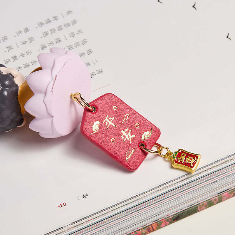Lotus Avalokitesvara mystic zen Fu Character Wealth Car Hanging Decoration
