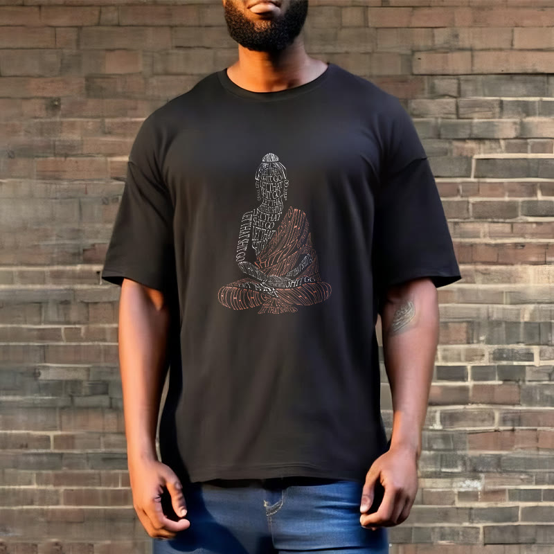 Meditating mystic zen Let That Shit Go Pattern Tee T-shirt