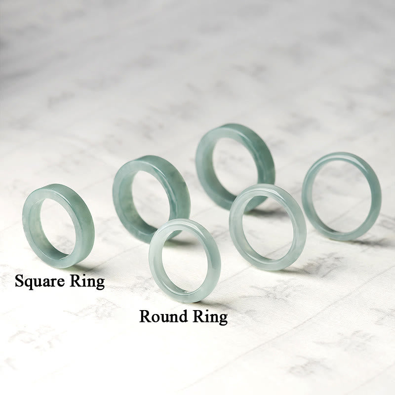 Natural Jade Prosperity Luck Ring