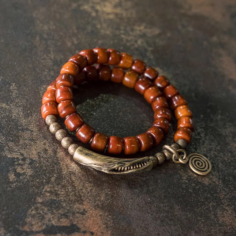 Yak Bone Copper Double Wrap Balance Bracelet