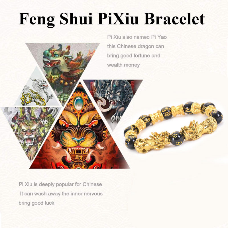 Double Pixiu Obsidian Wealth Bracelet