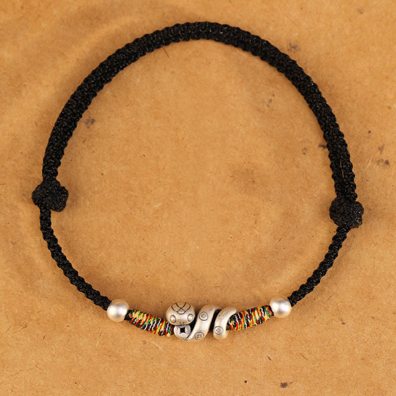 Red String 999 Sterling Silver Year Of The Snake Anklet