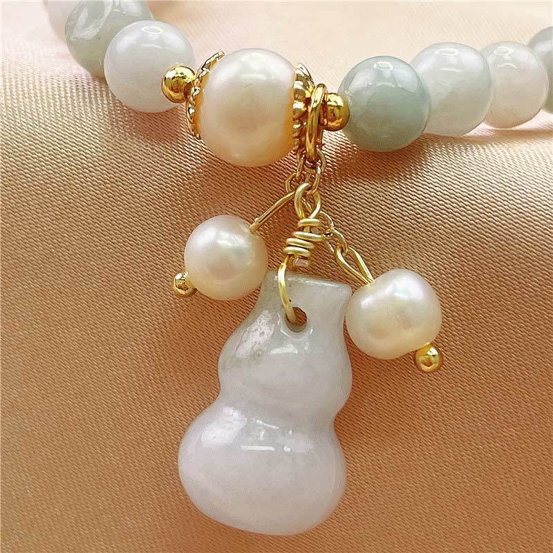 Jade Gourd Blessing Protection Charm Bracelet