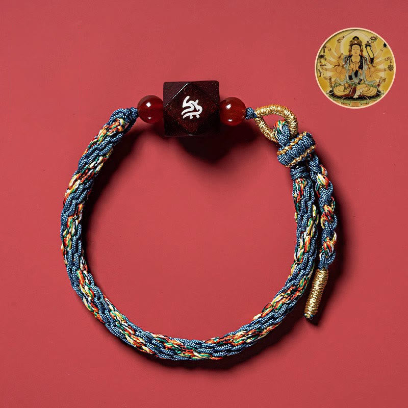 Chinese Zodiac Natal mystic zen Small Leaf Red Sandalwood Red String Protection Bracelet