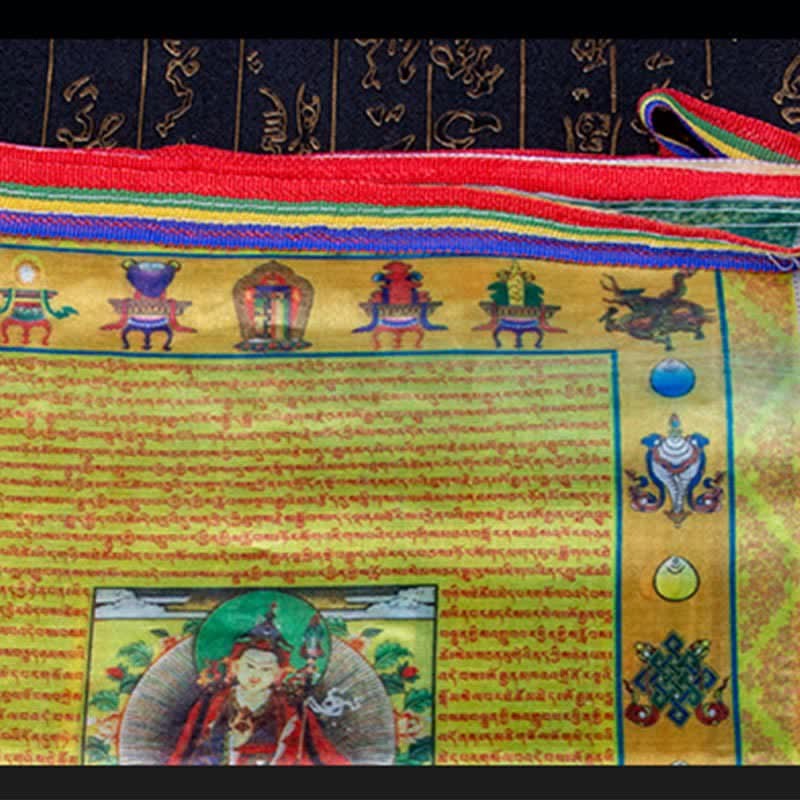 Tibetan 5 Colors Windhorse mystic zen Tara Scriptures Healing Auspicious Outdoor Prayer Flag