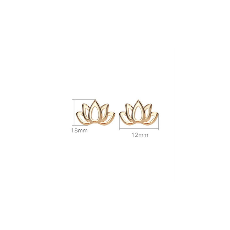 925 Sterling Silver Lotus Flower Blessing Earrings