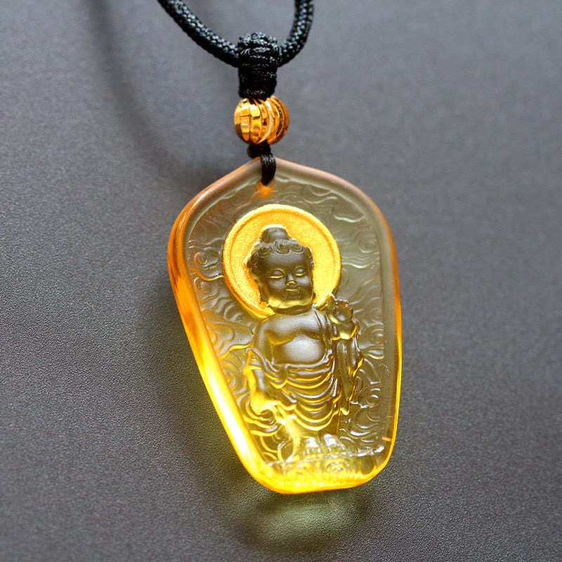 Tibetan mystic zen Liuli Crystal Serenity Necklace Pendant