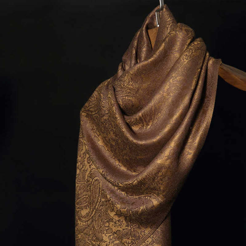 Tibetan Cashew Jacquard Tassels Shawl Spring Fall Winter Warm Cozy Scarf Wrap