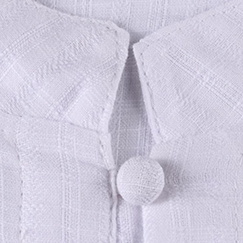 2Pcs Half Sleeve Shirt Top Pants Meditation Zen Tai Chi Linen Clothing Women's Set