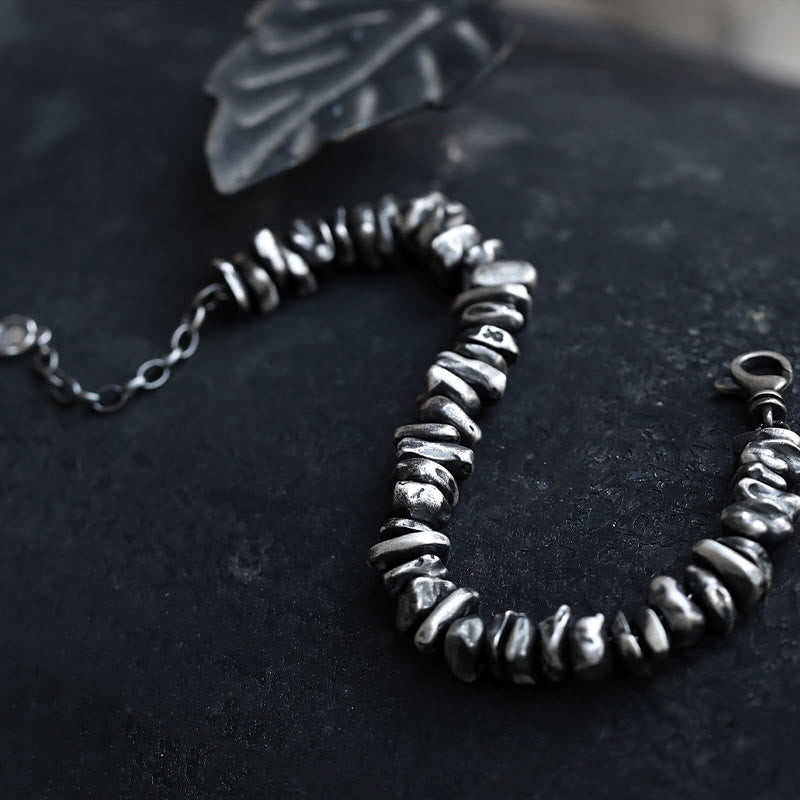 999 Sterling Silver Small Change Shape Protection Bracelet