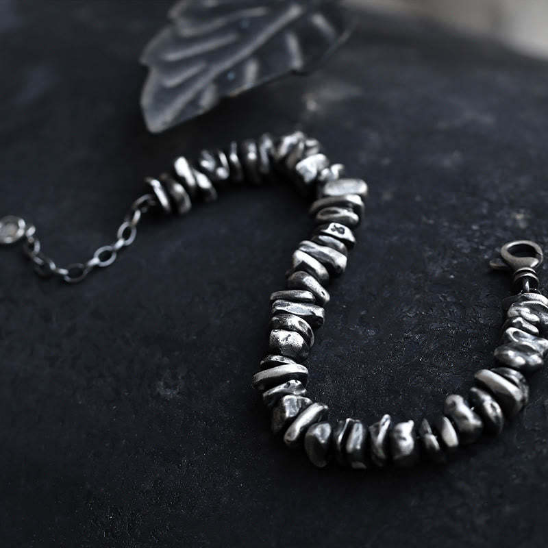999 Sterling Silver Small Change Shape Protection Bracelet