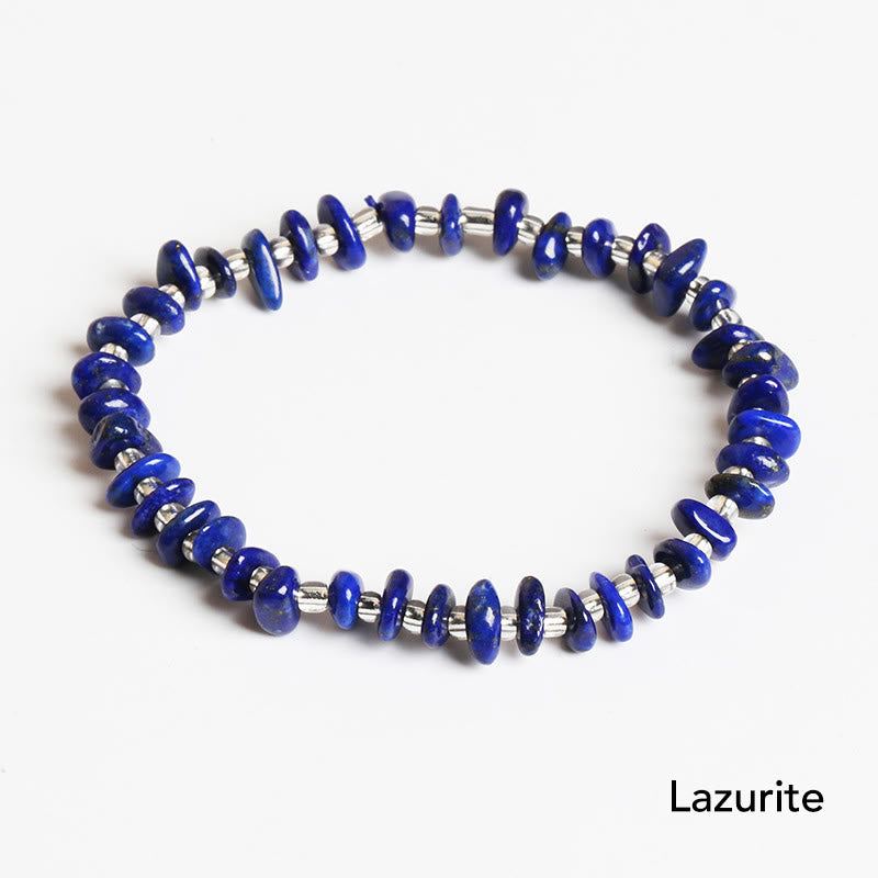 Natural Irregular Shape Stone Crystal Meditation Balance Bracelet