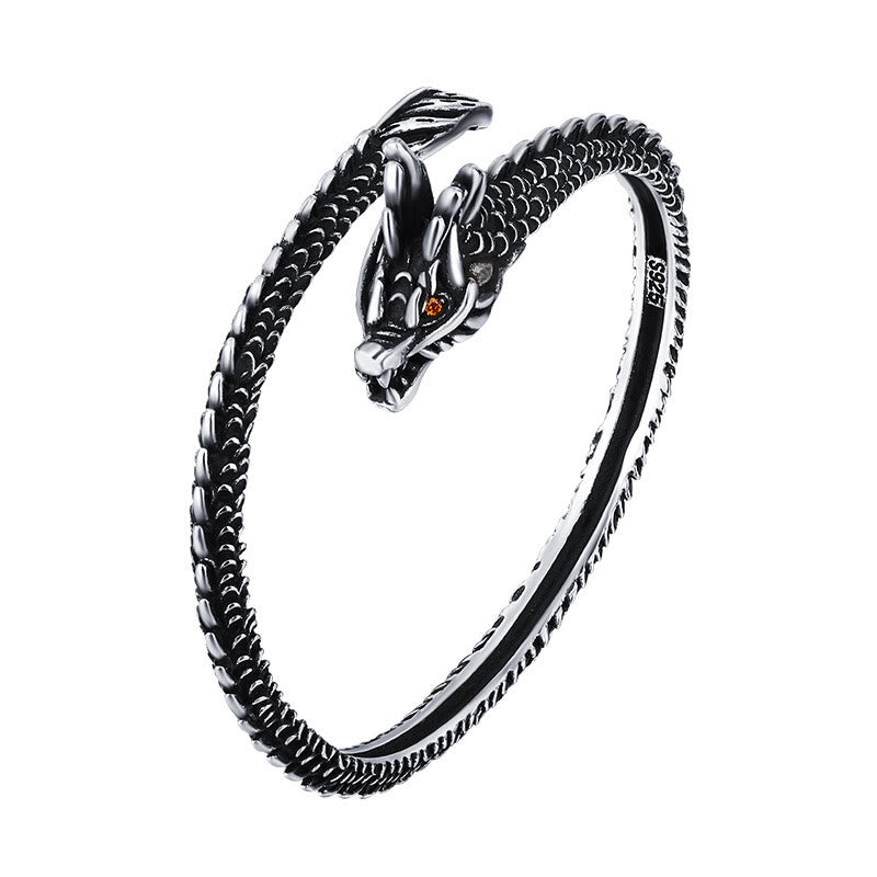 Dragon Scales Pattern Luck Protection Bracelet Bangle