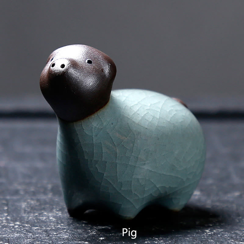 Chinese Zodiac Ceramic Tea Pet Home Decoration