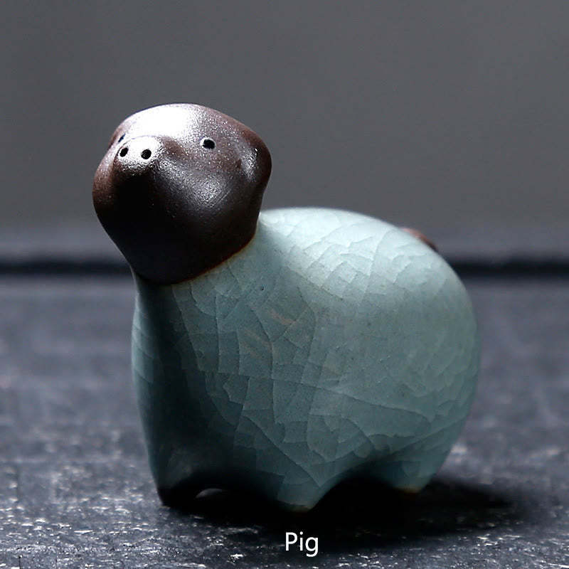 Chinese Zodiac Ceramic Tea Pet Home Decoration