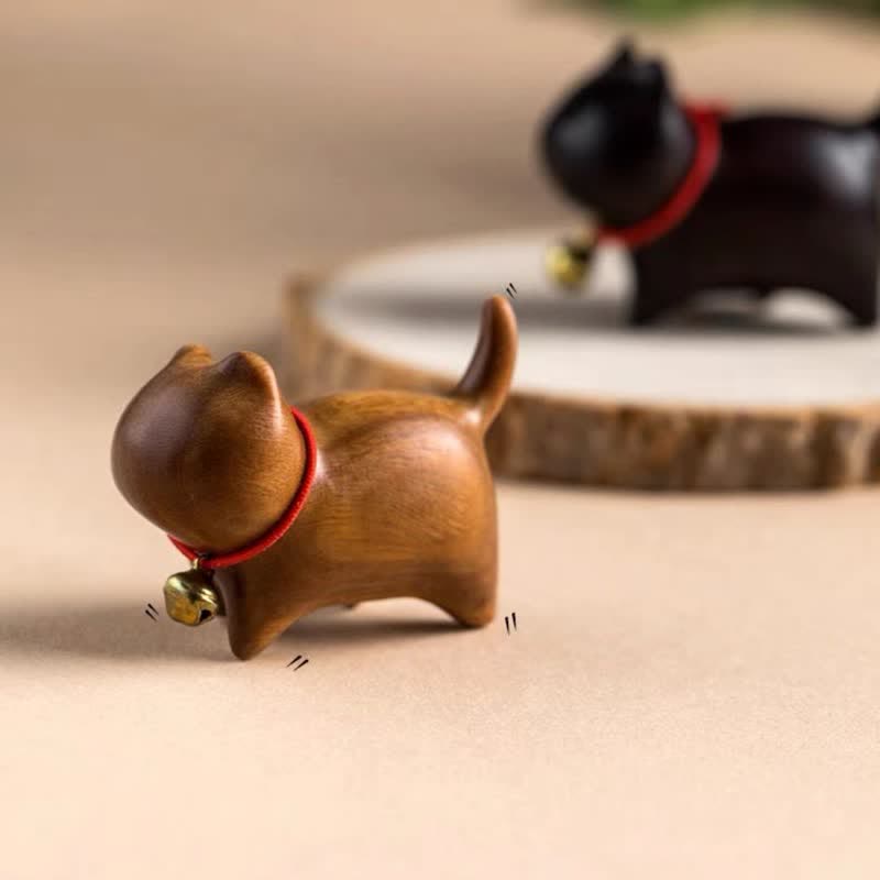 Green Sandalwood Small Leaf Red Sandalwood Cute Cat Animals Soothing Peace Decorations