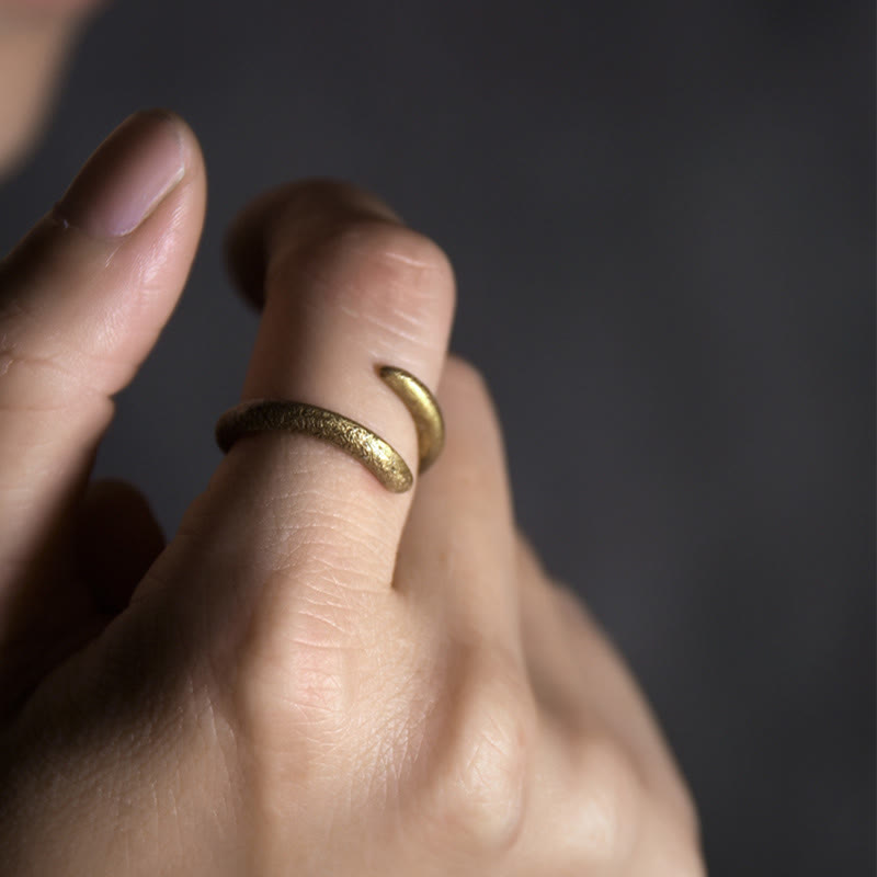 Simple Design Copper Luck Adjustable Ring