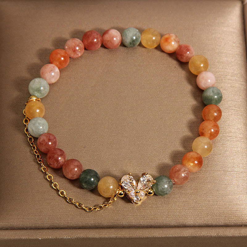 Citrine Green Crystal Prosperity Bracelet