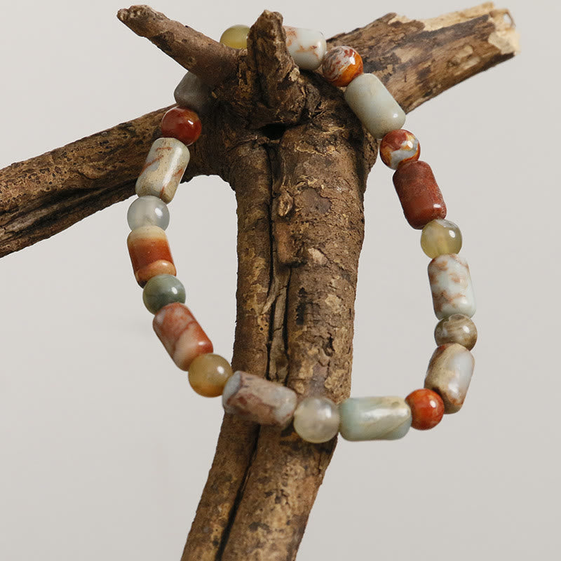 Natural Stone Sea Sediment Jasper Agate Protection Bracelet
