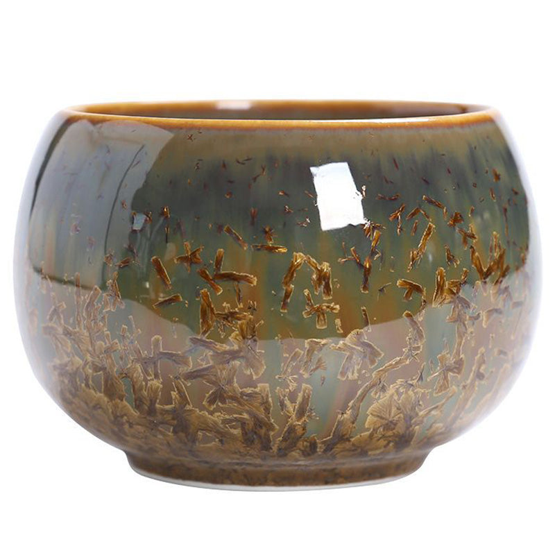 Colorful Brown Ceramic Teacup Kung Fu Tea Cup Bowl