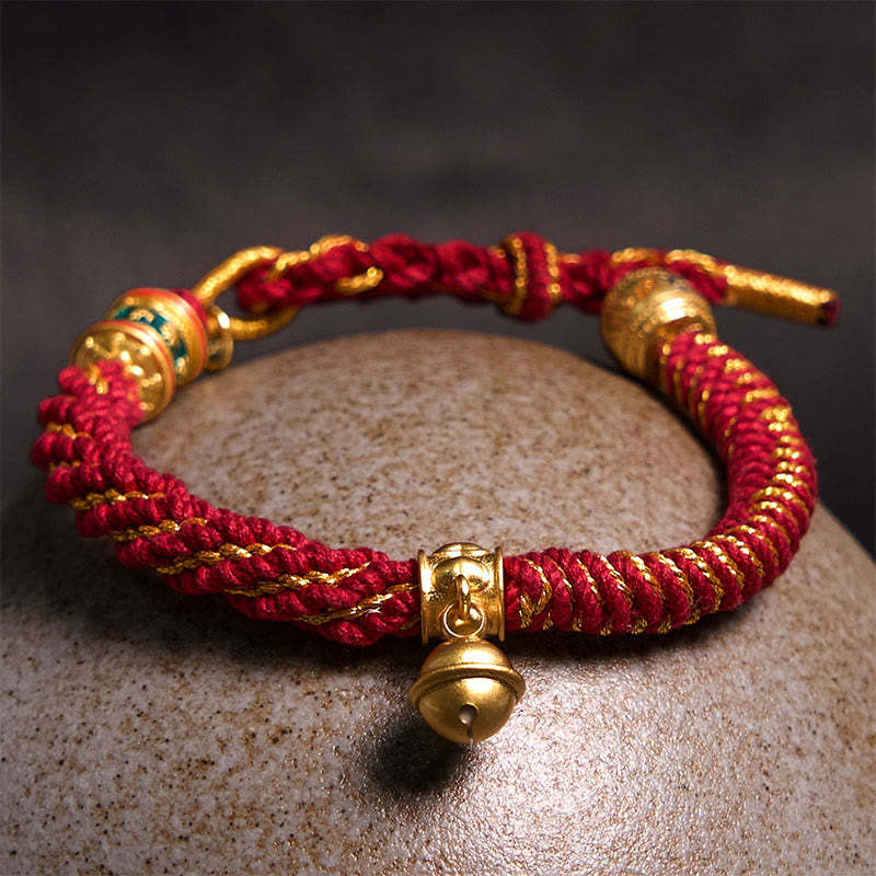 Tibetan Om Mani Padme Hum Carved Zakiram Goddess of Wealth Charm Amulet Bracelet