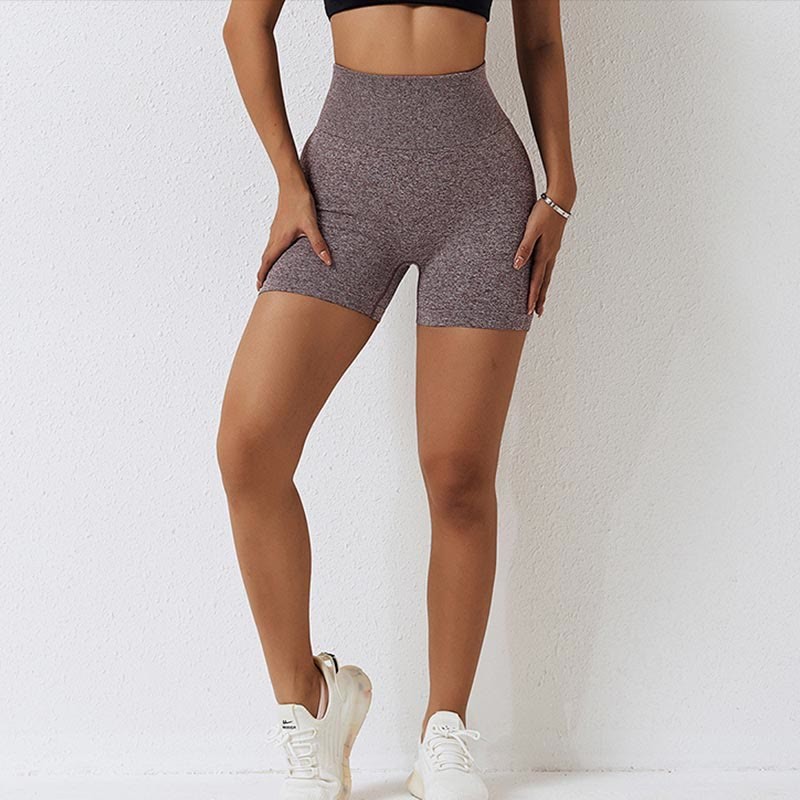 Women Seamless Sports Fitness High Waist Yoga Workout Shorts