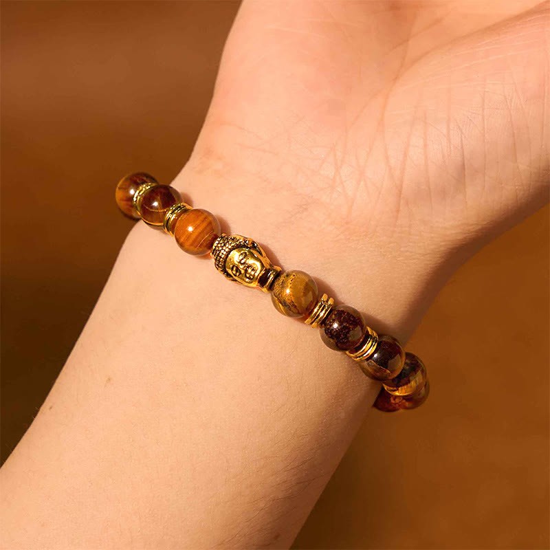 Blue Green Red Tiger Eye mystic zen Head Balance Bracelet