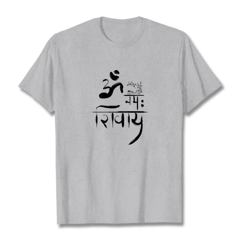 OM NAMAH SHIVAYA Crane Bamboo Cotton Tee T-shirt