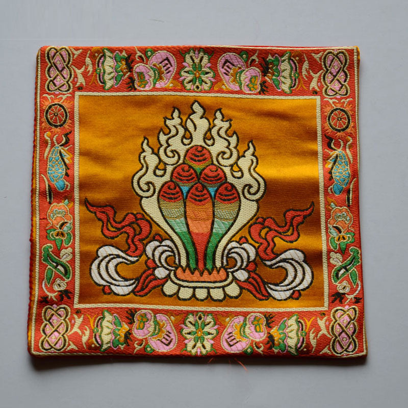 Prayer Altar Mat Healing Meditation Vajra Auspicious Symbols